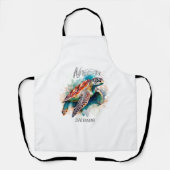 バハマシートタートルバハマ国旗ビーチ素晴らしシャール エプロン (正面)