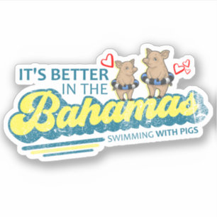 バハマステッカースイミングピッグズバケーションクルーズ シール
