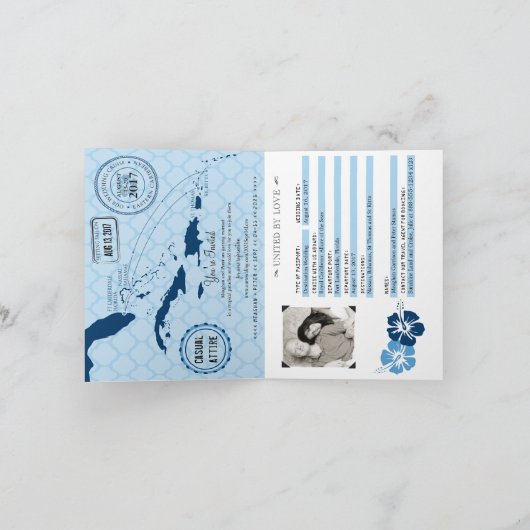 バハマセントトマスセントクリストクルーズパスポー結婚ツズ 招待状 (内部)