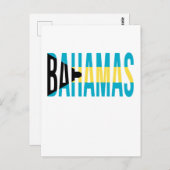 バハマバケーションアイランド国旗 ポストカード (正面/裏面)