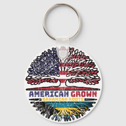 バハマバハマUSアメリカ合衆国統一された州 キーホルダー (正面)