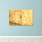 バハマパノラママップバハマ キャンバスプリント (インサイチュ (ウッドフロア))