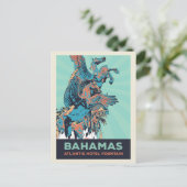 バハマパラダイスアイランドアトランティスのリゾート噴水 ポストカード (スタンド正面)