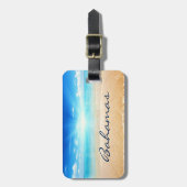 バハマビーチサンライズ ラゲッジタグ (正面縦)