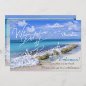 バハマビーチショア結婚ズ私たちはビーチで行った 招待状 (正面/裏面)