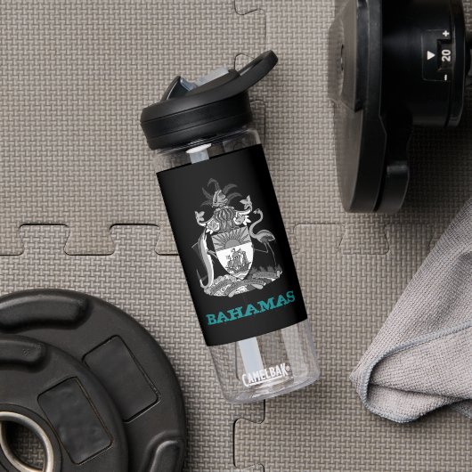 バハマフィットネスとバハマの紋章/国旗 ウォーターボトル (ジム)