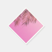 バハマブリーズブロンズバラ金ゴールドパームピンク結婚ズ スタンダードカクテルナプキン (角)