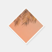 バハマブリーズブロンズパームコーラルピーチ結婚ーズ スタンダードカクテルナプキン (角)