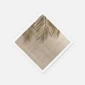 バハマブリーズブロンズ素朴パームブラ結婚ップ スタンダードカクテルナプキン (角)