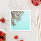 バハマブリーズ銅パームアクアシーブルー結婚ズ スタンダードカクテルナプキン (インサイチュ)