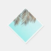 バハマブリーズ銅パームアクアシーブルー結婚ズ スタンダードカクテルナプキン (角)