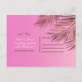 バハマブリーズ銅パームピンク日付を保存 案内ポストカード (裏面)