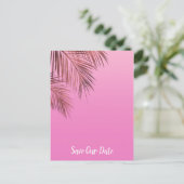 バハマブリーズ銅パームピンク日付を保存 案内ポストカード (スタンド正面)