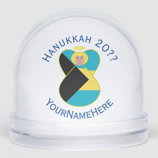 バハマブロンデエンジェルハヌカーパーソナライズされた国旗 (正面)