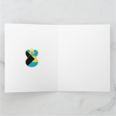 バハマブロンデエンジェルハヌカーパーソナライズされた国旗 カード (内部)