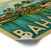 バハマポスターヴィンテージ旅行ポスタービーチ島 ポスター (角)