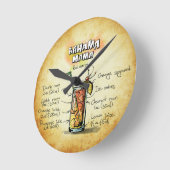 バハママカクテルレシピ ラウンド壁時計 (傾斜)