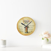 バハママカクテルレシピ ラウンド壁時計 (ホーム)