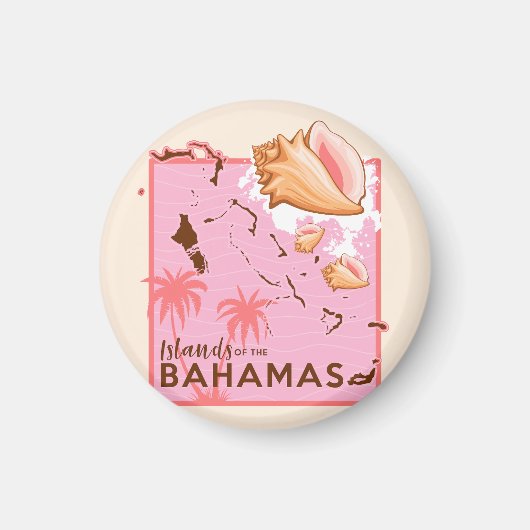 バハママグネットバケーションクルーズバハママップコンチ マグネット (正面)