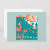 バハママップバハマポストカードバケーションクルーズ ポストカード (正面/裏面)