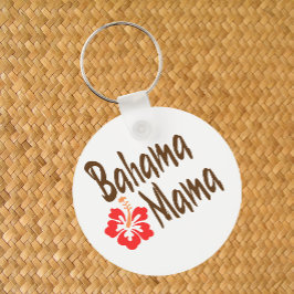 バハママデザインヒビスカスフラワー キーホルダー