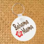 バハママデザインヒビスカスフラワー キーホルダー