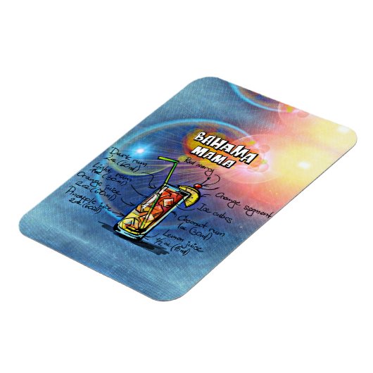 バハマママカクテルドリンクレシピマグネット マグネット (左側)