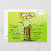 バハマママカクテルレシピ ポストカード (正面/裏面)