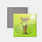 バハマママカクテルレシピ マグネット (正面/裏面)