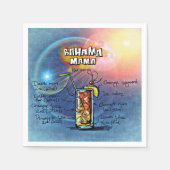 バハマママカクテル(12ドリンクレシピセット#8) スタンダードカクテルナプキン (正面)