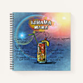 バハマママカクテル(12ドリンクレシピセット#8) ノートブック (正面)