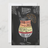 バハマママ ヴィンテージ チョーク 21歳の誕生日 バッシュ 招待状 (裏面)