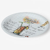 バハママ紙テクスチャデザイン紙プレート ペーパープレート (アングル)