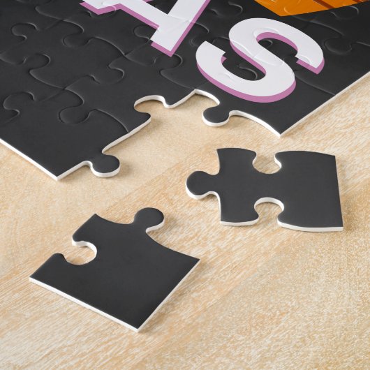 バハマヴィンテージパームツリーズサマービーチ ジグソーパズル (側面)