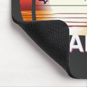 バハマヴィンテージパームツリーズサマービーチ マウスパッド (コーナー)