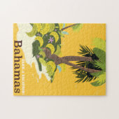 バハマヴィンテージ古い旅行プリント。 ジグソーパズル (横)