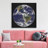 バハマ上空のハリケーン・アイリーンと完全な地球。 キャンバスプリント (インサイチュ (リビング))