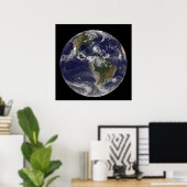 バハマ上空のハリケーン・アイリーンと完全な地球。 ポスター (ホームオフィス)