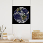 バハマ上空のハリケーン・アイリーンと完全な地球。 ポスター (キッチン)