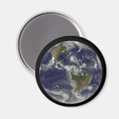 バハマ上空のハリケーン・アイリーンと完全な地球。 マグネット (正面/裏面)