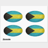 バハマ人 楕円形シール (シート)