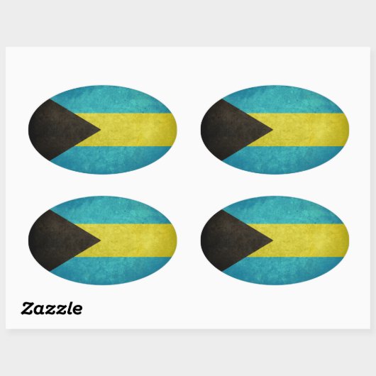 バハマ人 楕円形シール (シート)