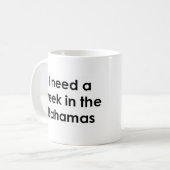 バハマ休暇 コーヒーマグカップ (正面左)