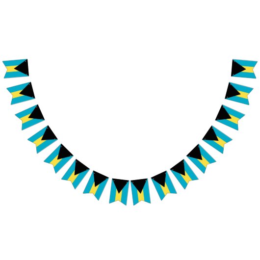 バハマ国旗とパーティーバハマ国旗/結婚式 バンティングフラッグ (全)