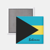 バハマ国旗と北アメリカの休日/スポーツファン マグネット (正面/裏面)