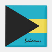 バハマ国旗と北アメリカの休日/スポーツファン マグネット (正面)