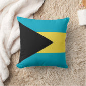 バハマ国旗のアメリカのモーメント城ピロー クッション (ブランケット)