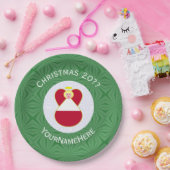 バハマ国旗のエンジェルクリスマスパーティー ペーパープレート (パーティー)