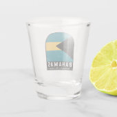 バハマ国旗のエンブレム動揺してヴィンテージ ショットグラス (裏面)