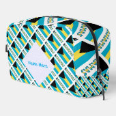 バハマ国旗のタイル張り青 ドップキット (右コーナー)